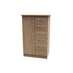 Ready Assembled 2 U Hampshire 1 Door 5 Drawer Childrens Wardrobe (Ready Assembled) in Light Oak - thumbnail 3