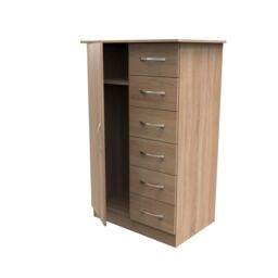 Ready Assembled 2 U Hampshire 1 Door 5 Drawer Childrens Wardrobe (Ready Assembled) in Light Oak - thumbnail 5