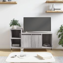 Berkfield Home TV Cabinet Grey Sonoma 100x35x55 cm Engineered Wood - Size: 100 x 35 x 55 cm - thumbnail 1