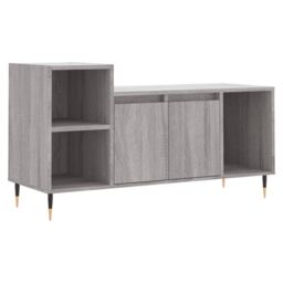 Berkfield Home TV Cabinet Grey Sonoma 100x35x55 cm Engineered Wood - Size: 100 x 35 x 55 cm - thumbnail 2