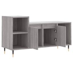 Berkfield Home TV Cabinet Grey Sonoma 100x35x55 cm Engineered Wood - Size: 100 x 35 x 55 cm - thumbnail 6