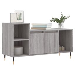 Berkfield Home TV Cabinet Grey Sonoma 100x35x55 cm Engineered Wood - Size: 100 x 35 x 55 cm - thumbnail 3