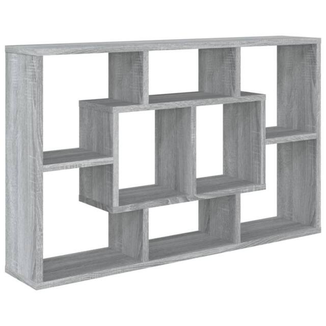 Berkfield Home Wall Shelf Grey Sonoma 85x16x52.5 cm Engineered Wood - image 1