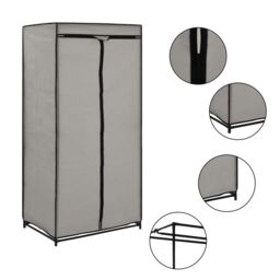 Berkfield Home Wardrobes 2 pcs Grey 75x50x160 cm - Size: 75 x 50 x 160 cm - thumbnail 2