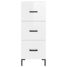 Berkfield Home Sideboard High Gloss White 34.5x34x90 cm Engineered Wood - thumbnail 6