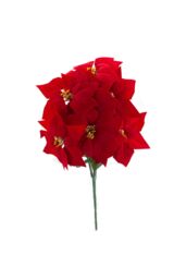 VFM e-Store 7 Head Poinsettia Bunch Christmas Decoration X 1 48cm Red - thumbnail 1