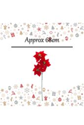 VFM e-Store 7 Head Poinsettia Bunch Christmas Decoration X 1 48cm Red - thumbnail 2