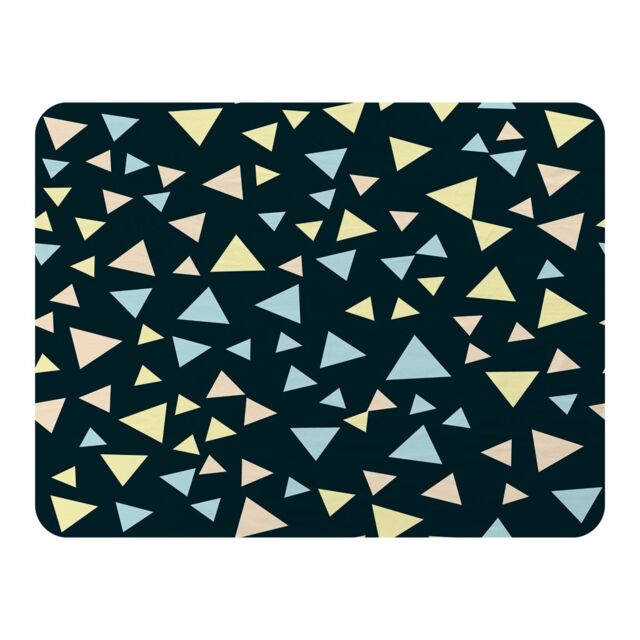 Benjamin Tate Design Yellow & Blue Triangles Blanket in Natural - Size: 120 cm x 150 cm - image 1