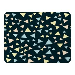 Benjamin Tate Design Yellow & Blue Triangles Blanket in Natural - Size: 120 cm x 150 cm - thumbnail 1