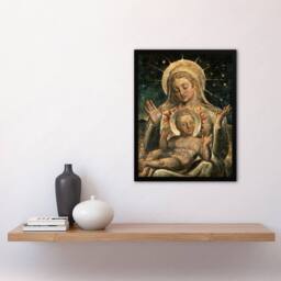 Artery8 Virgin Mary & Child Painting William Blake Framed Wall Art Print - Size: A4 - thumbnail 4