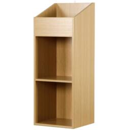 SPETLEK 2 Level Modern Vinyl Record Storage Box Oak Effect in Brown - thumbnail 3