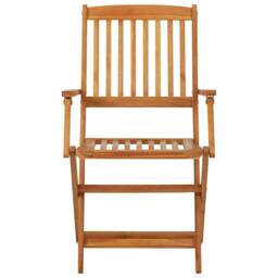 Berkfield Home Sturdy 3 Piece Folding Garden Dining Set Solid Acacia Wood in Brown - thumbnail 9