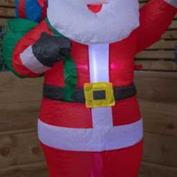 Samuel Alexander 120cm (4ft) Light up Standing Santa Inflatable Christmas Decoration with LEDs in Red - thumbnail 7