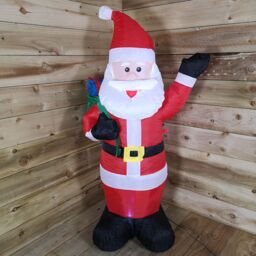 Samuel Alexander 120cm (4ft) Light up Standing Santa Inflatable Christmas Decoration with LEDs in Red