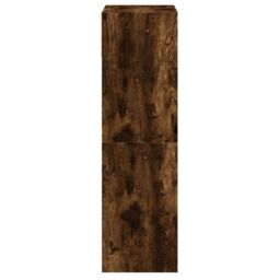 Berkfield Home Shoe Cabinet Smoked Oak 60x34x116 Engineered Wood in Brown - thumbnail 6