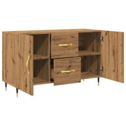 Berkfield Home Sideboard Artisan Oak 100x36x60 cm Engineered Wood in Brown - Size: 100 x 36 x 60 cm - thumbnail 7