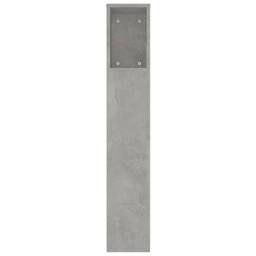 Berkfield Home Headboard Cabinet Concrete Grey 220x18.5x104.5 cm - thumbnail 5