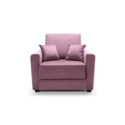 Abakus Direct Olly Velvet Single Sofa Bed in Pink - thumbnail 2