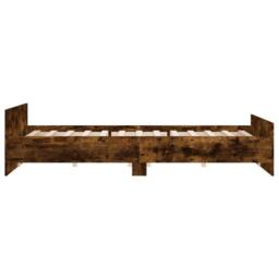 Berkfield Home Bed Frame with Headboard & Footboard Smoked Oak 200x200 cm in Brown - thumbnail 5