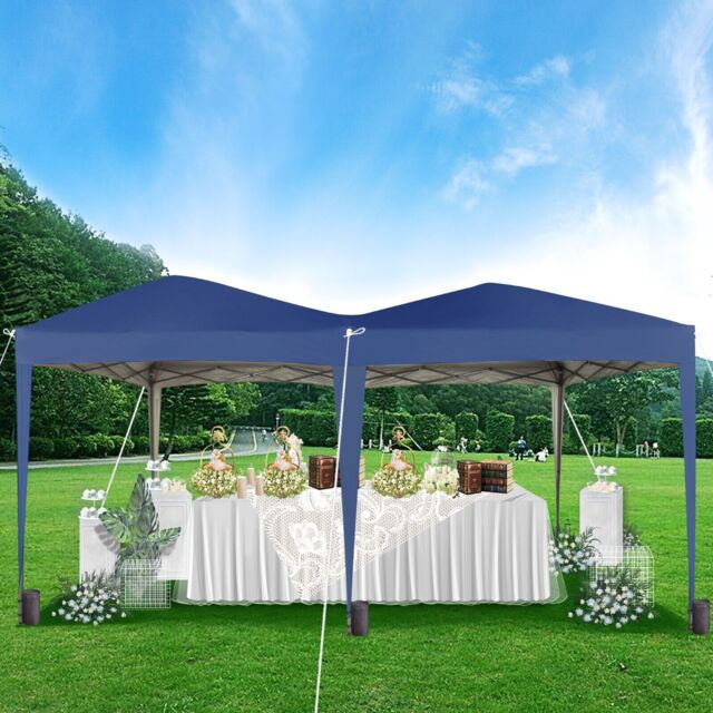 MCC Direct 3x6m Pop up Gazebo Part Tent Marquee in Blue - image 1
