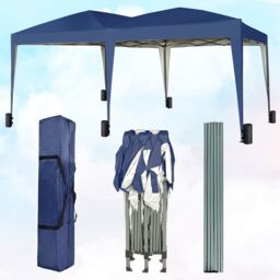MCC Direct 3x6m Pop up Gazebo Part Tent Marquee in Blue - thumbnail 2