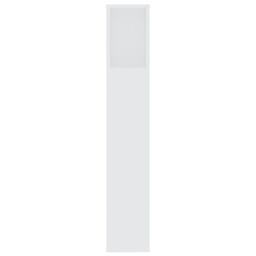 Berkfield Home Headboard Cabinet White 200x18.5x104.5 cm - thumbnail 4