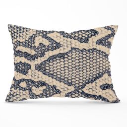 Warren Reed - Designer Snake Skin Cushions in Grey - Size: 45 cm x 45 cm - thumbnail 1