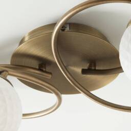 Pagazzi Jaymie 6-Light Antique Brass Semi-Flush Ceiling Light in Gold - thumbnail 5
