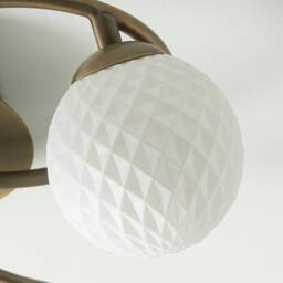 Pagazzi Jaymie 6-Light Antique Brass Semi-Flush Ceiling Light in Gold - thumbnail 4