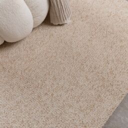 The Rug Shop UK Cream Modern Plain Polypropylene Easy To Clean Ivory Area Rug - Size: 200 cm x 290 cm - thumbnail 6