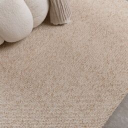 The Rug Shop UK Cream Modern Plain Polypropylene Easy To Clean Ivory Area Rug - Size: 200 cm x 290 cm - thumbnail 2