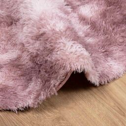 Berkfield Home Shaggy Rug High Pile NAVARRA Dusty Pink 240x240 cm Polyester - Size: Medium - thumbnail 5