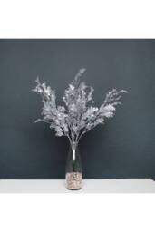 KDMD Silver Glitter Holly Bush Artificial Flowers - thumbnail 6