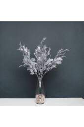 KDMD Silver Glitter Holly Bush Artificial Flowers - thumbnail 3