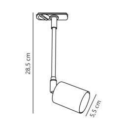Nordlux Modern Indoor Track Spot Light White Metal GU10 Adjustable Head - Mains Powered, IP20 - thumbnail 4