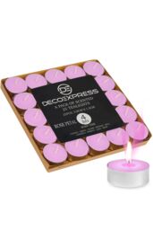 Deco Express Scented 25 Packs Tealights - Rose Petals in Pink
