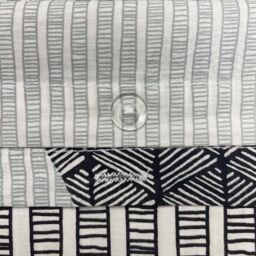 OHS Textured Geometric Duvet Cover with Pillowcase in Grey - Size: King - thumbnail 5