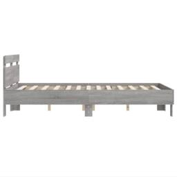 Berkfield Home Bed Frame without Mattress Grey Sonoma 135x190 cm Double - thumbnail 6