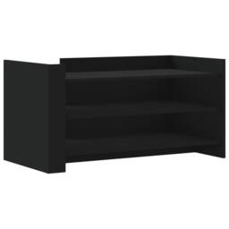 Berkfield Home Coffee Table Black 100x50x50 cm Engineered Wood - Size: 100 x 50 x 50 cm - thumbnail 1