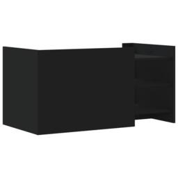 Berkfield Home Coffee Table Black 100x50x50 cm Engineered Wood - Size: 100 x 50 x 50 cm - thumbnail 6