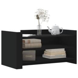 Berkfield Home Coffee Table Black 100x50x50 cm Engineered Wood - Size: 100 x 50 x 50 cm - thumbnail 3