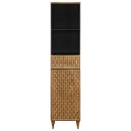 Berkfield Home Bathroom Cabinet 38x33x160 cm Solid Wood Mango in Brown - Size: 38 x 33 x 160 cm - thumbnail 2