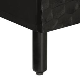 Berkfield Home TV Cabinet Black 70x33x46 cm Solid Wood Mango - Size: 70 x 33 x 46 cm - thumbnail 8