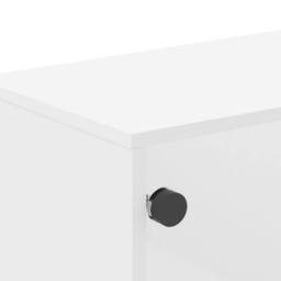 Berkfield Home Coffee Table with Glass Doors White 68.5x50x50 cm - thumbnail 8