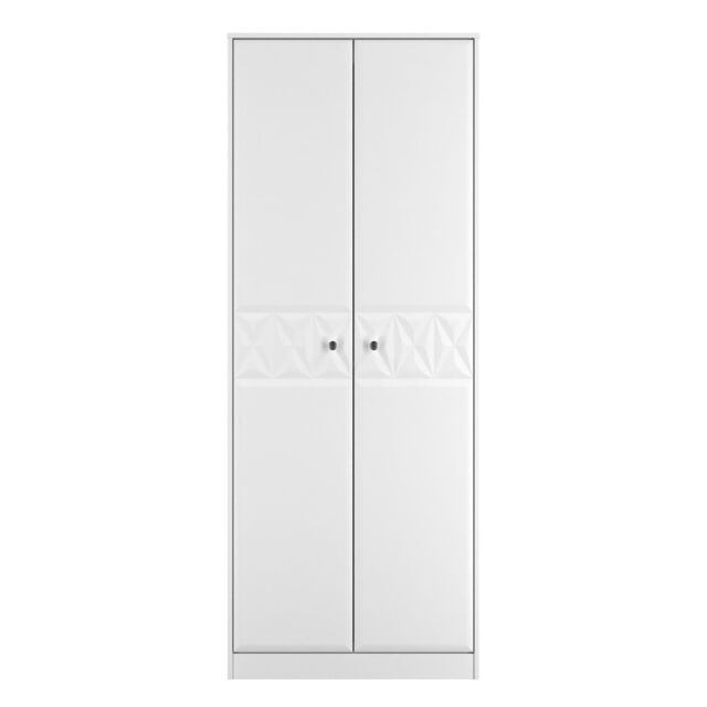 Ready Assembled 2 U Memphis Tall Double Hanging Wardrobe (Ready Assembled) in White - image 1