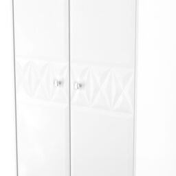 Ready Assembled 2 U Memphis Tall Double Hanging Wardrobe (Ready Assembled) in White - thumbnail 4