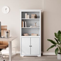 Berkfield Home Bookcase BODO White 80x40x172 cm Solid Wood Pine - Size: 80 x 40 x 172 cm - thumbnail 1