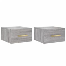 Berkfield Home Wall-mounted Bedside Cabinets 2 pcs Grey Sonoma 35x35x20 cm - Size: 35 x 35 x 20 cm - thumbnail 2