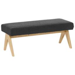 Wyld and Coco Boucle 2-Seater Sofa with Bench - Black and Light Brown - thumbnail 8