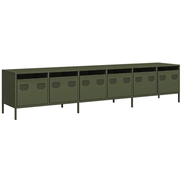 Berkfield Home TV Cabinet Olive Green 202x39x43.5 cm Cold-rolled Steel - image 1